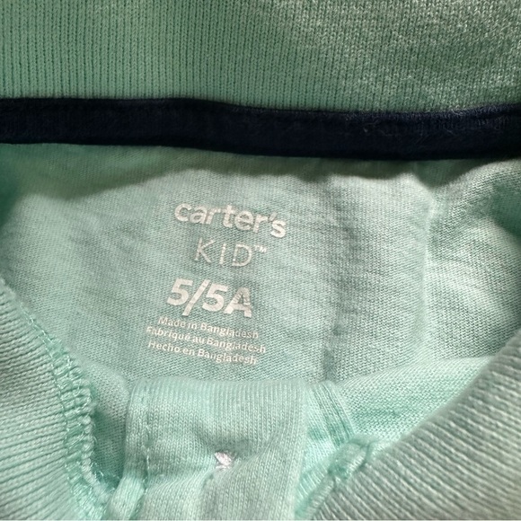 Carter’s Boys Aqua Green Polo Tee Size 5 - Picture 3 of 3